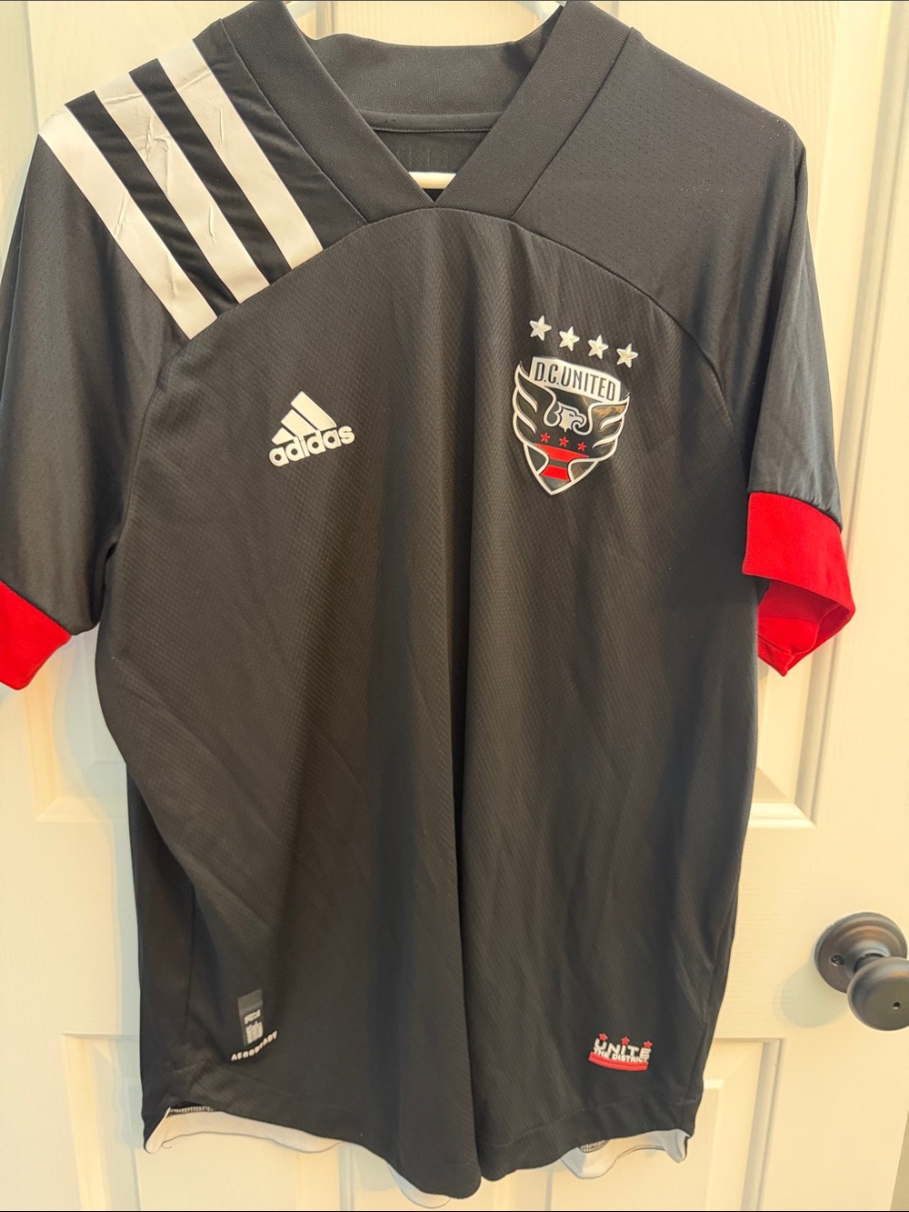 adidas D.C. United Black and Red Men's Soccer Jersey